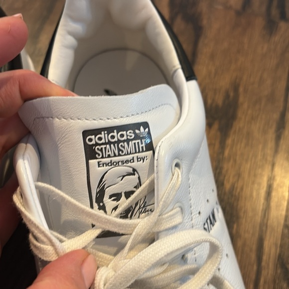 Adidas Stan Smith White and Black Men's Shoes - Picture 3 of 10
